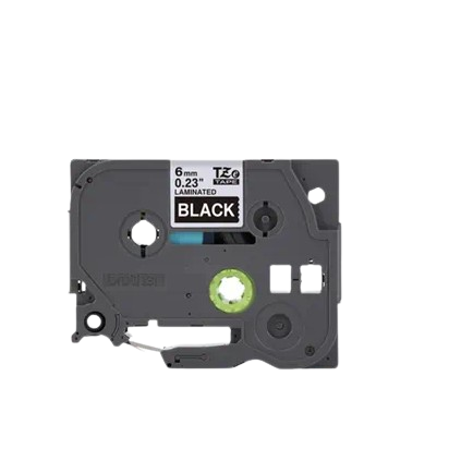 Brother TZE-315 Laminated Tape, Width 6mm (White on Black)