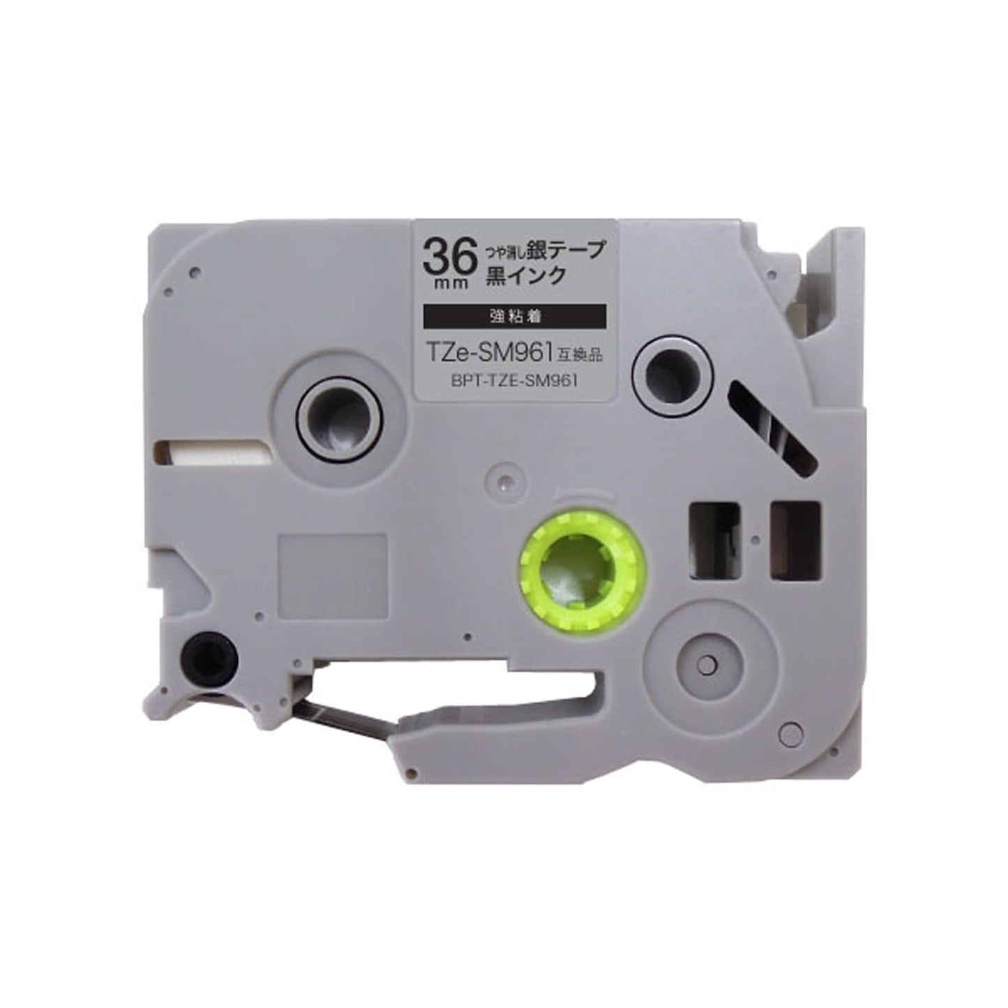 Brother TZE-SM961 Strong Laminated Tape, Width 36mm (Black on Silver Matt)