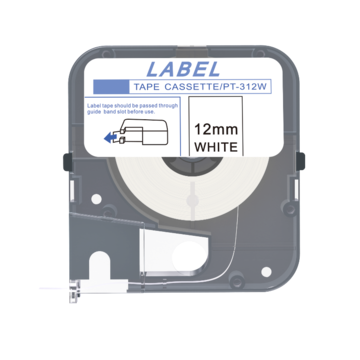 Max Letatwin LM-TP312W Label Tape Cassette, Width 12mm (White)