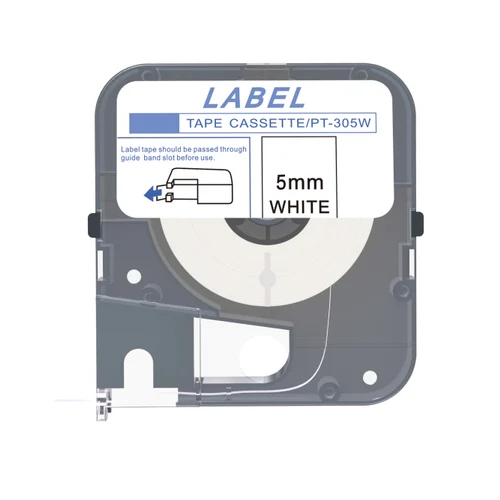 Max Letatwin LM-TP305W Label Tape Cassette, Width 5mm (White)