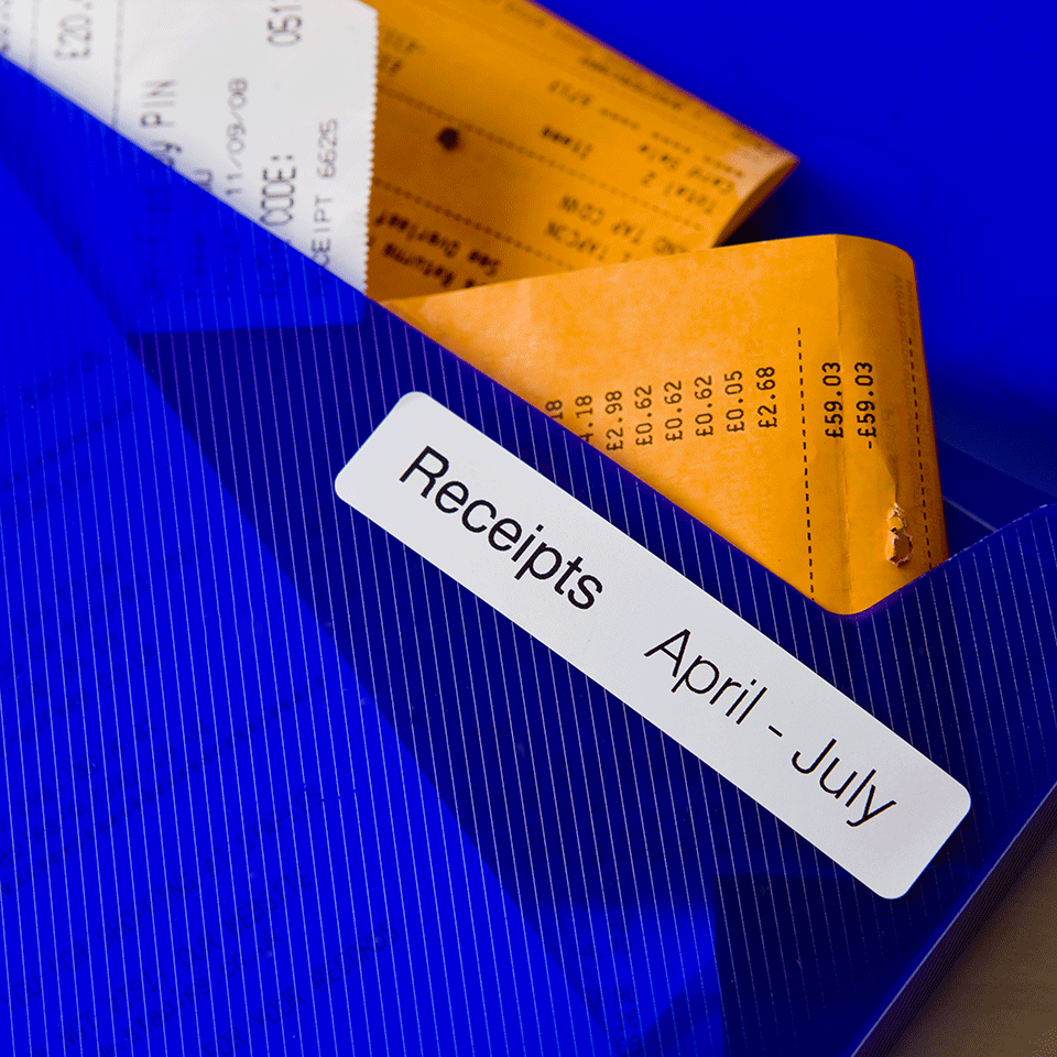 Brother DK-11203 File Folder Label, 17mm x 87mm, 300 labels per roll (Black on White)