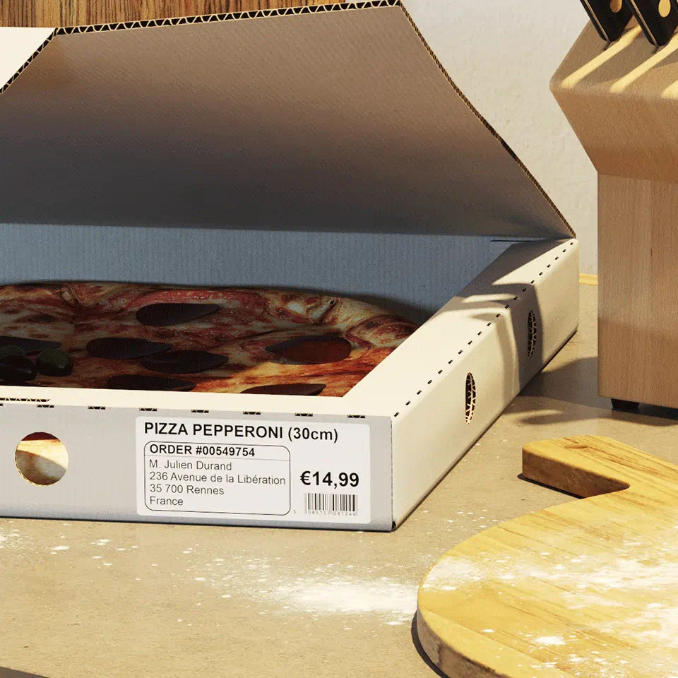 Brother DK-11208 Label roll, 38mm x 90mm, 400 labels per roll (Black on White)