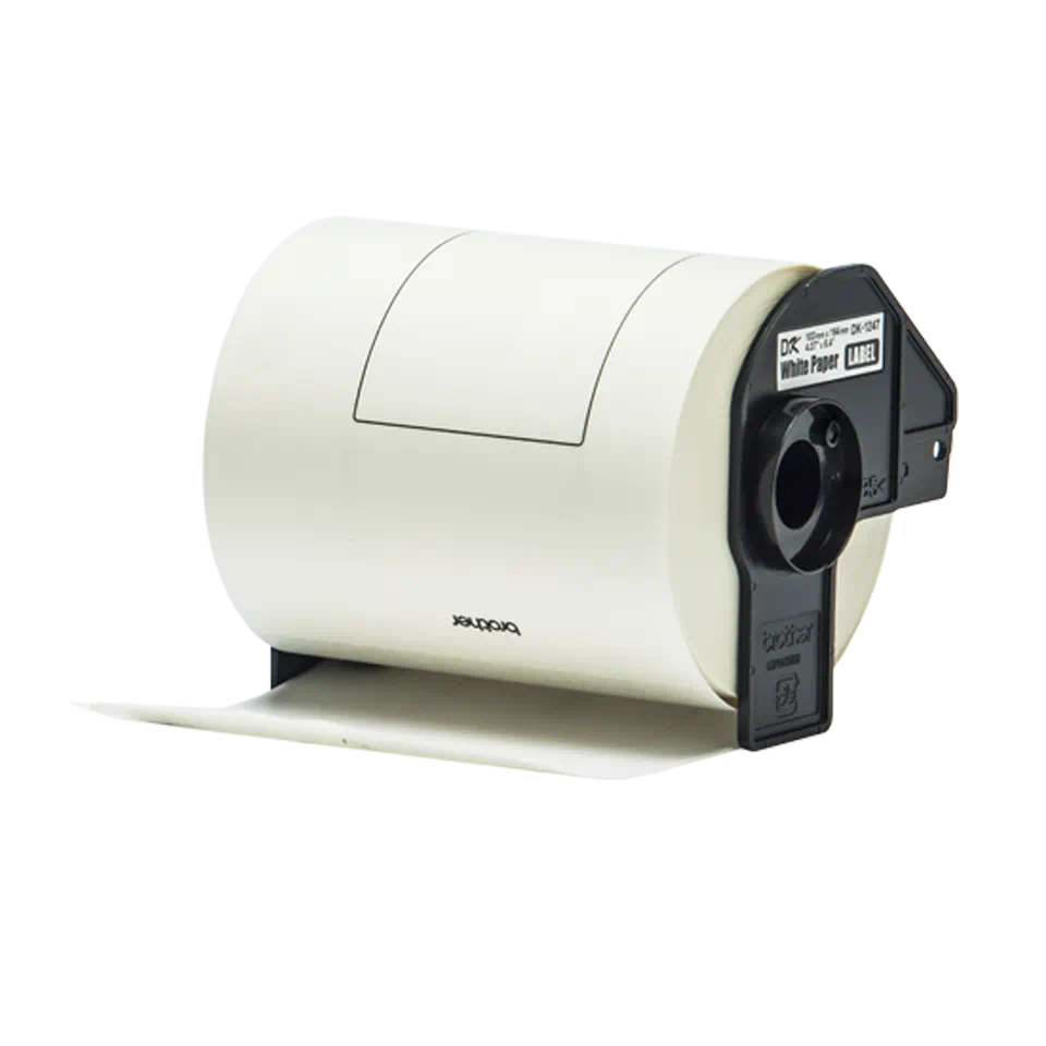 Brother DK-11247 Label roll, 103mm x 164mm, 180 labels per roll (Black on White)
