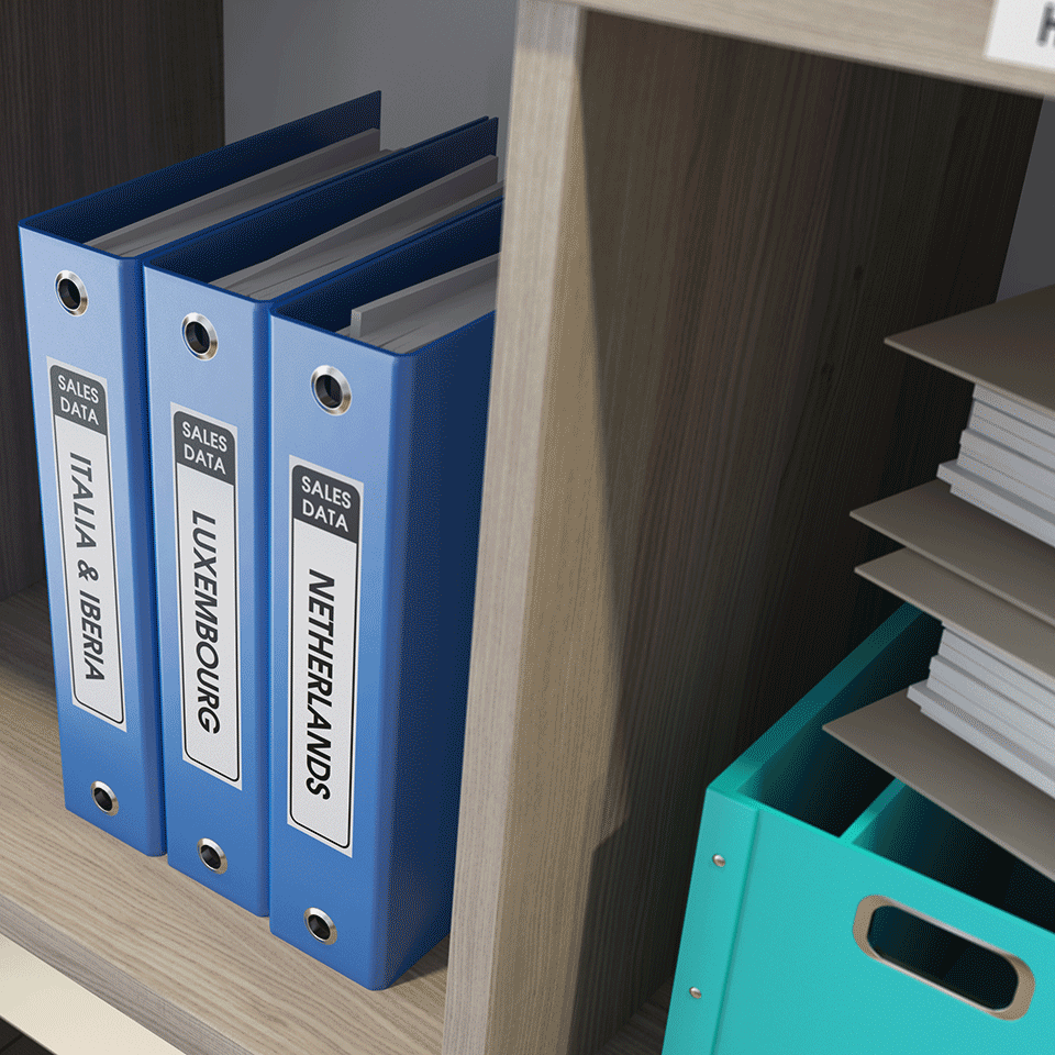 Brother DK-22210 Continuous Paper Label Roll, Width 29mm (Black on White)