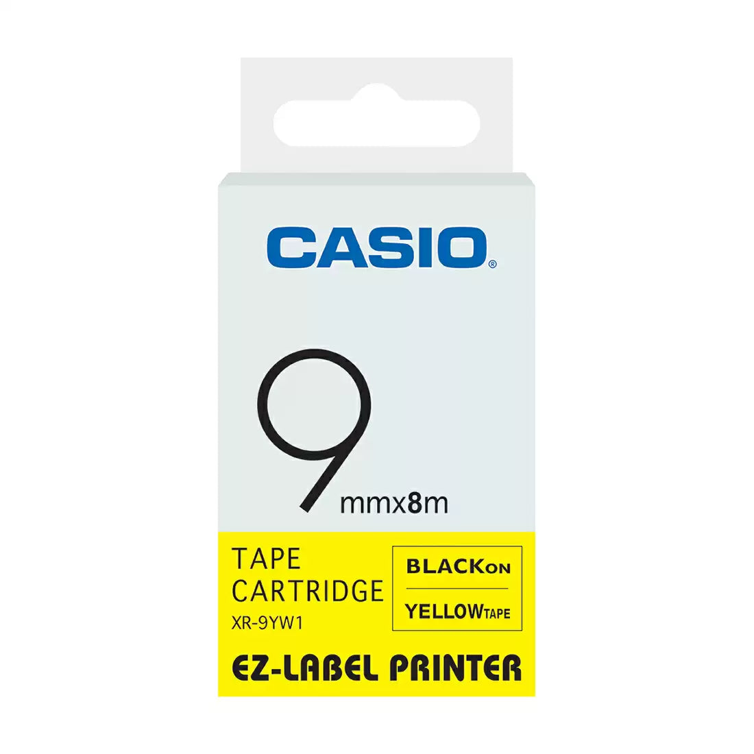 Casio XR-9YW1 Label it tape, 9mm (Black on Yellow)