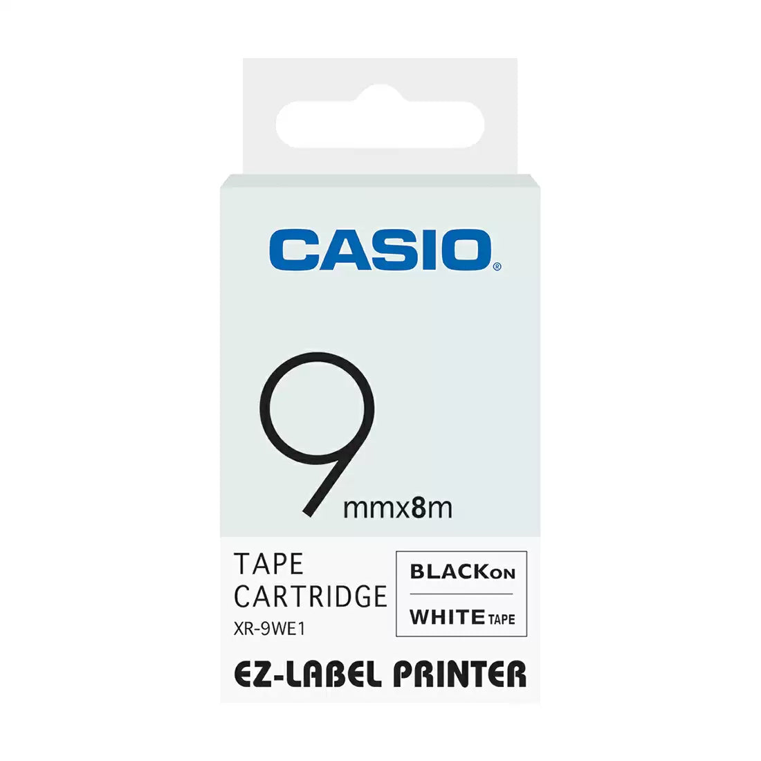 Casio XR-9WE1 Label it tape, 9mm (Black on White)
