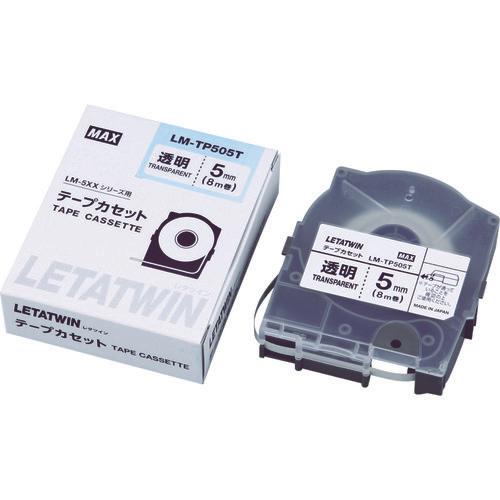 Max Letatwin LM-TP505T Label Tape Cassette, Width 5mm (Transparent)