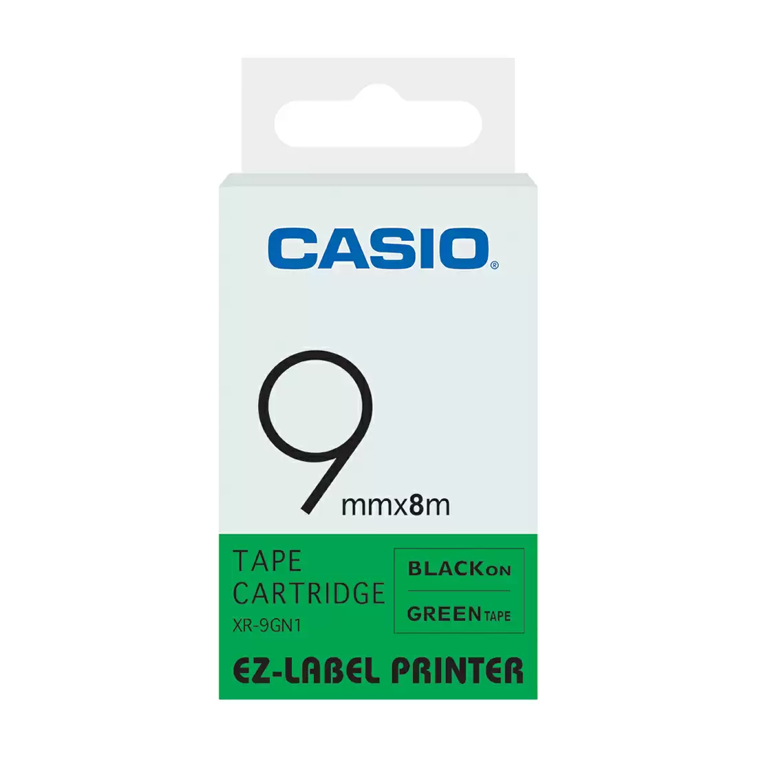 Casio XR-9GN1 Label it tape, 9mm (Black on Green)