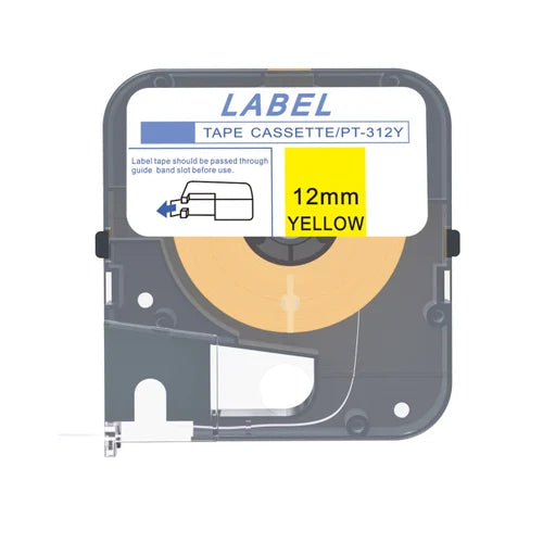Max Letatwin LM-TP312Y Label Tape Cassette, Width 12mm (Yellow)