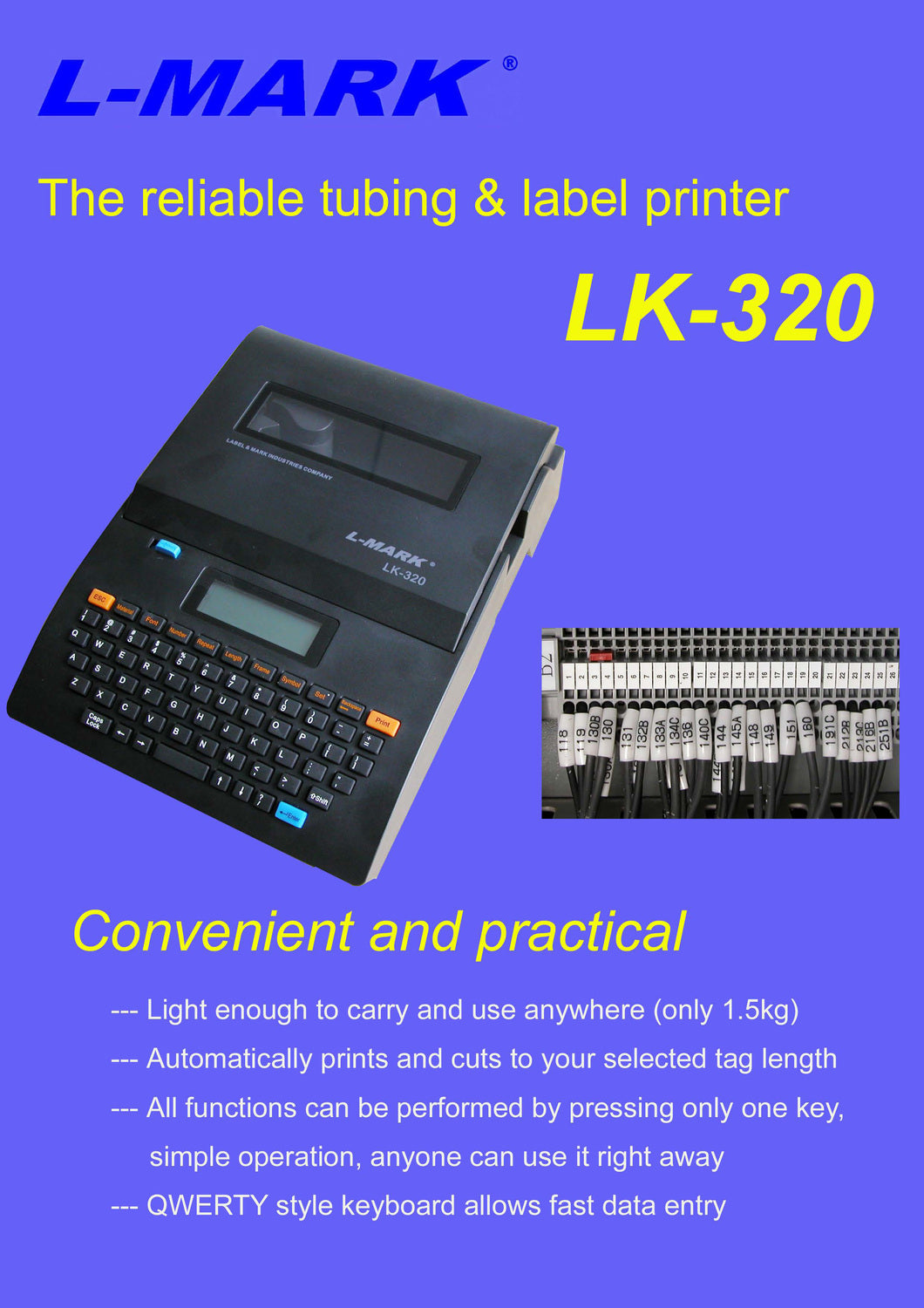 L-MARK LK-320 CABLE ID PRINTER – LabelTec - Saudi Arabia